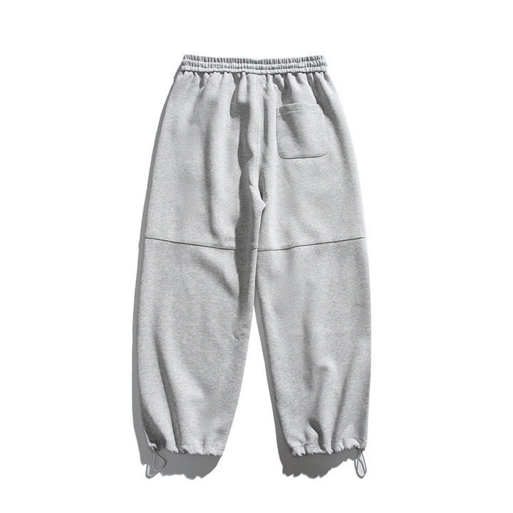 Unisex Lockere Cargo-Jogginghose mit Kordelzug, Knieabnähern und verstellbarem Saum Echoarchiv