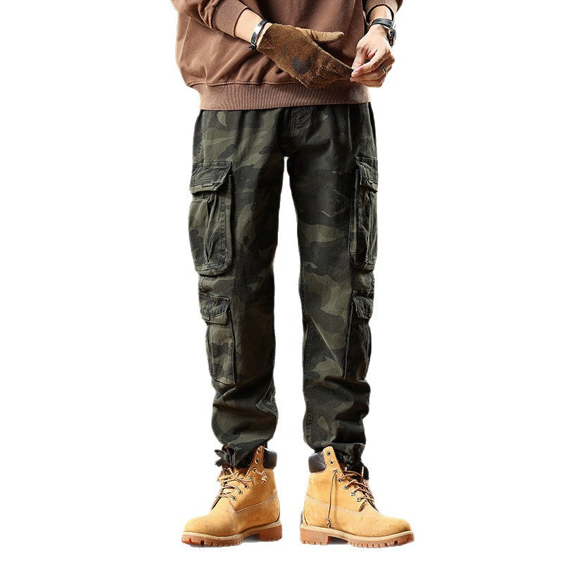 Herren Cargohose mit Gummibündchen und Camouflage-Utility-Design Echo Archiv