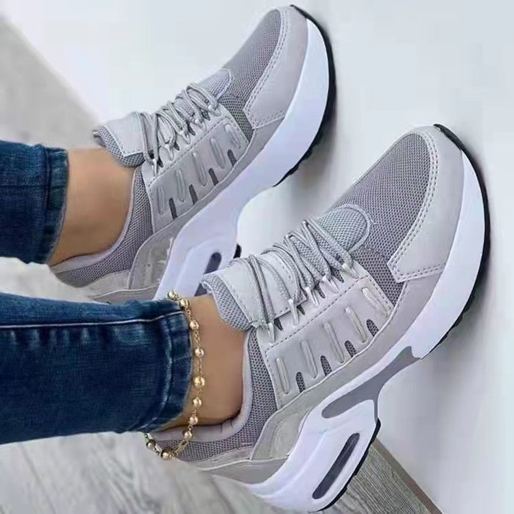 Damen nan sportive Plateau-Sneaker mit sichtbarem Luftkissen, gepolstertem Komfortfußbett und atmungsaktivem Mesh-Detail Echo Archiv