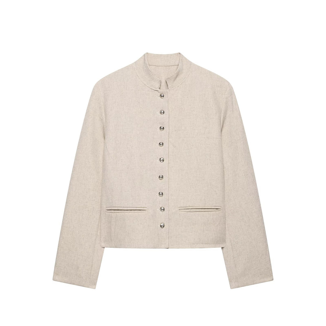 Damen Kurzjacke mit Stehkragen, Zierknopfleiste und Paspeltaschen Echo Archiv