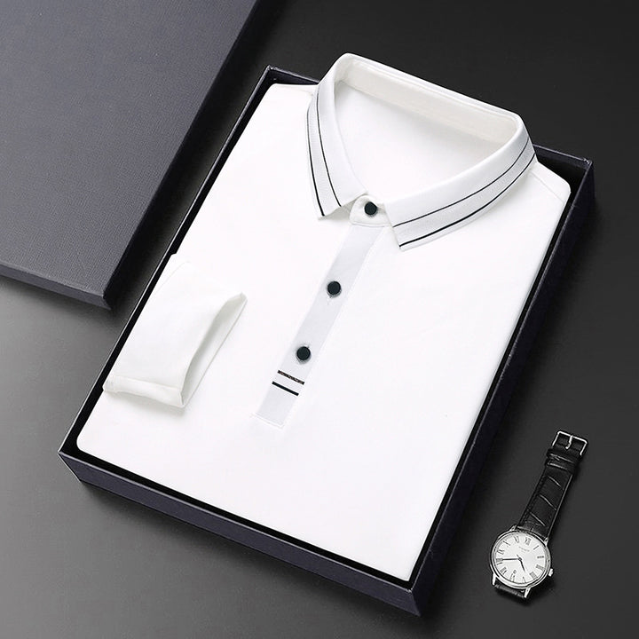 Herren elegantes Poloshirt mit strukturiertem Kragen und stilvollen Akzenten Echoarchiv