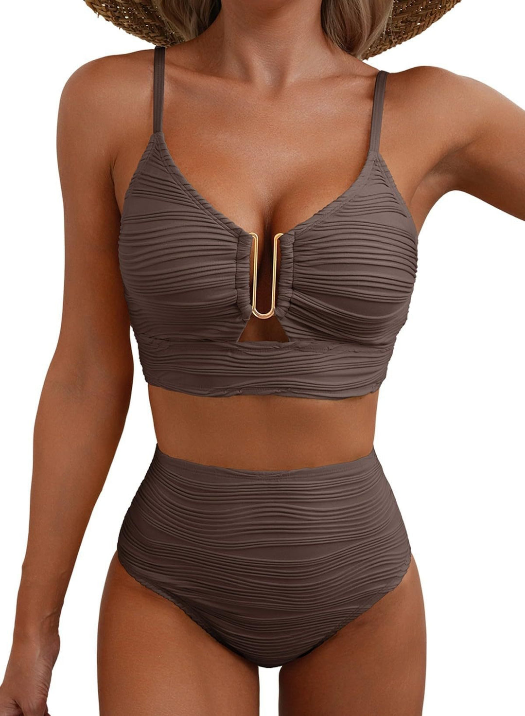 Damen Hochgeschnittener Bikini mit Raffungen Echo Archiv
