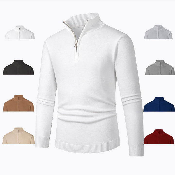 Herren Pullover mit hohem Kragen und Reißverschluss Echoarchiv