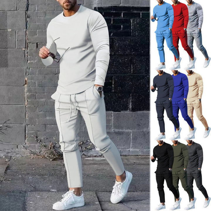 Herren Bequemes Langarmshirt mit sportlichem Schnitt und lässigen Jogginghose Echoarchiv