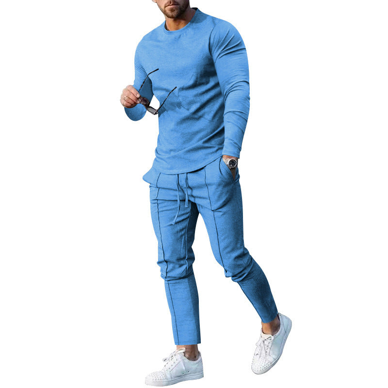 Herren Bequemes Langarmshirt mit sportlichem Schnitt und lässigen Jogginghose Echoarchiv