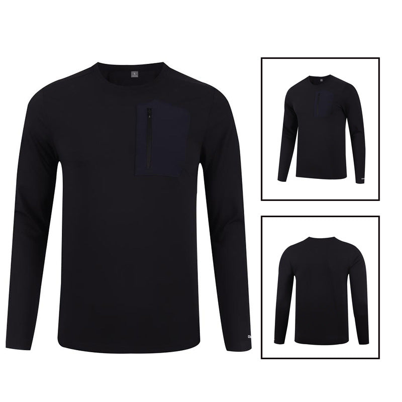 Herren Funktionslangarmshirt mit praktischer Brusttasche Echoarchiv