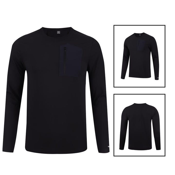 Herren Funktionslangarmshirt mit praktischer Brusttasche Echoarchiv