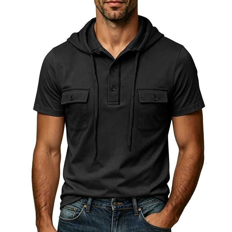 Herren Kurzarm-Hoodie von Echoarchiv