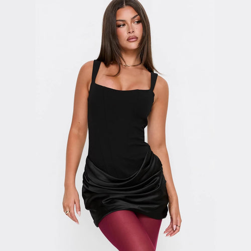 Damen Figurbetontes Minikleid mit raffinierten Rüschendetails Echo Archiv