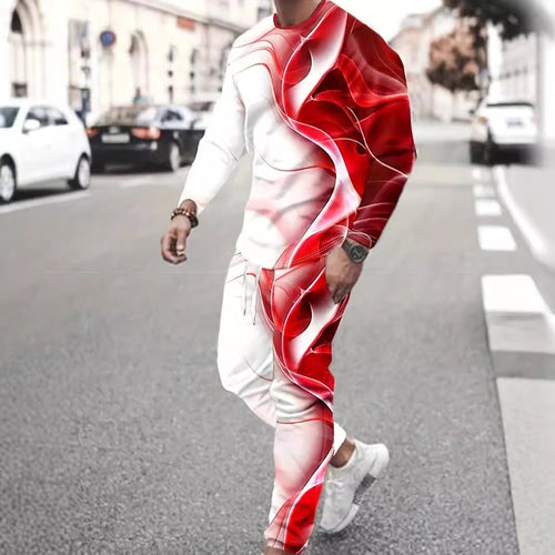 Herren Sportliches Lifestyle-Outfit mit kreativem Muster und bequemer Passform Echoarchiv
