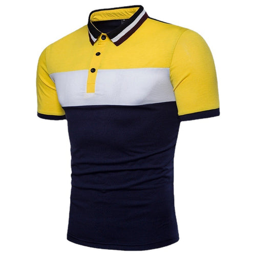 Herren Polohemd mit modernem Blockstreifen-Design und hochwertiger Baumwolle Echoarchiv