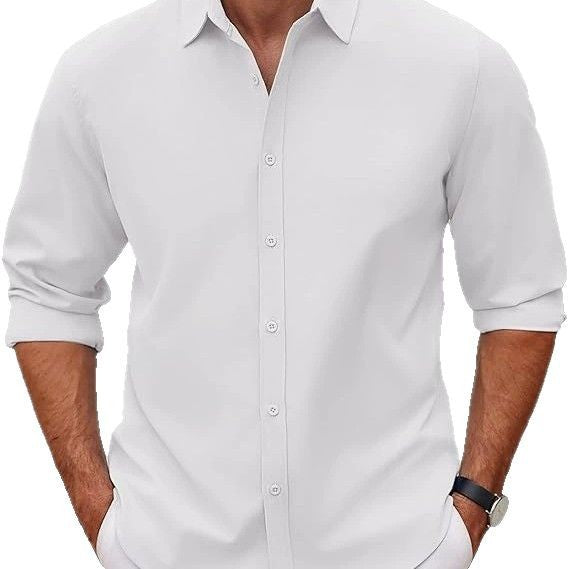 Herren Baumwollhemd mit elegantem Schnitt und modernen Details Echoarchiv