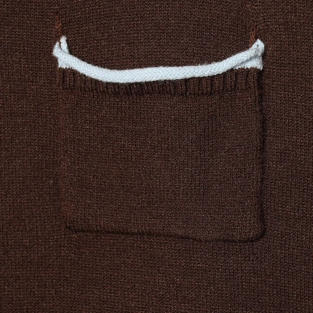 Damen Cardigan mit kontrastfarbener Knopfleiste und zweifarbigen Ärmeln Echoarchiv