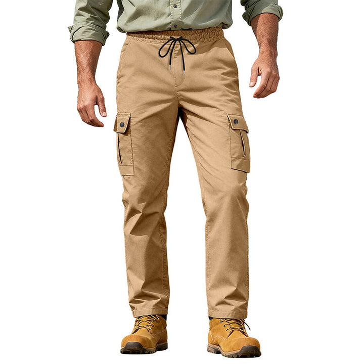 Herren Utility-Cargo-Hose mit elastischem Bund, verstellbarem Kordelzug und Mehrfachtaschen Echoarchiv