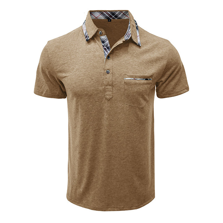 Herren Poloshirt mit kontrastierendem Kragen und modischer Brusttasche Echoarchiv