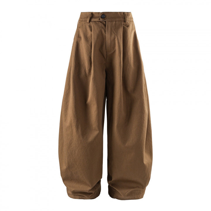 Damen Weite High-Waist Plissierte Balloon-Hose Echo Archiv