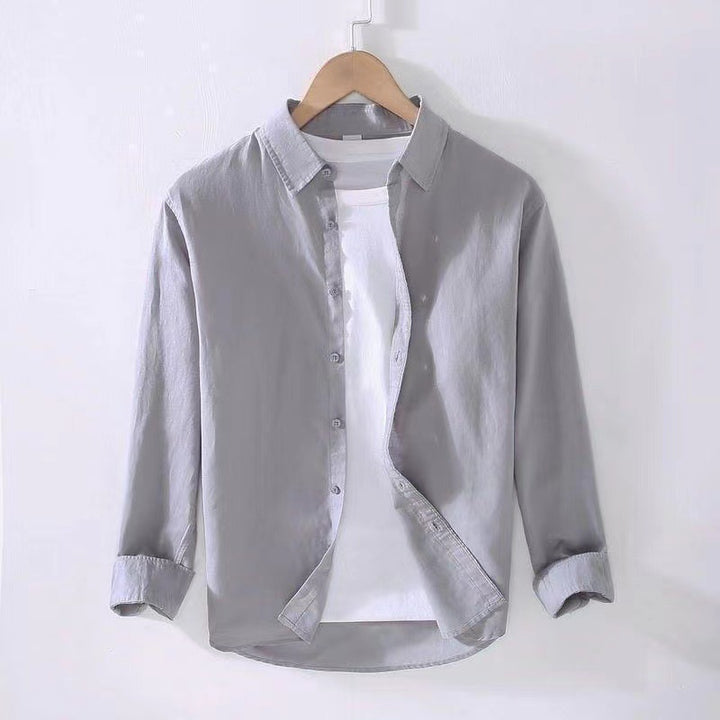 Herren lässige Baumwollbluse mit modernem Schnitt und praktischen Details Echoarchiv