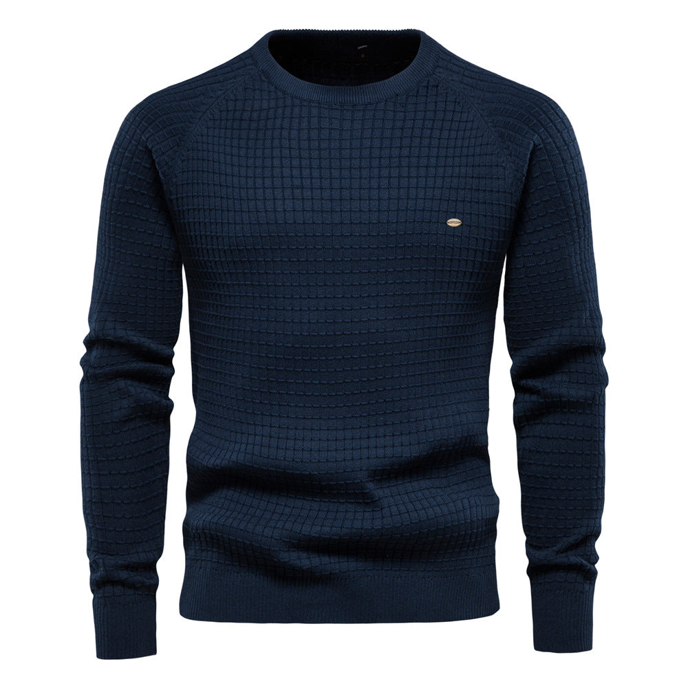 Herren strukturiertes Rundhals Sweatshirt mit modernem Design Echoarchiv