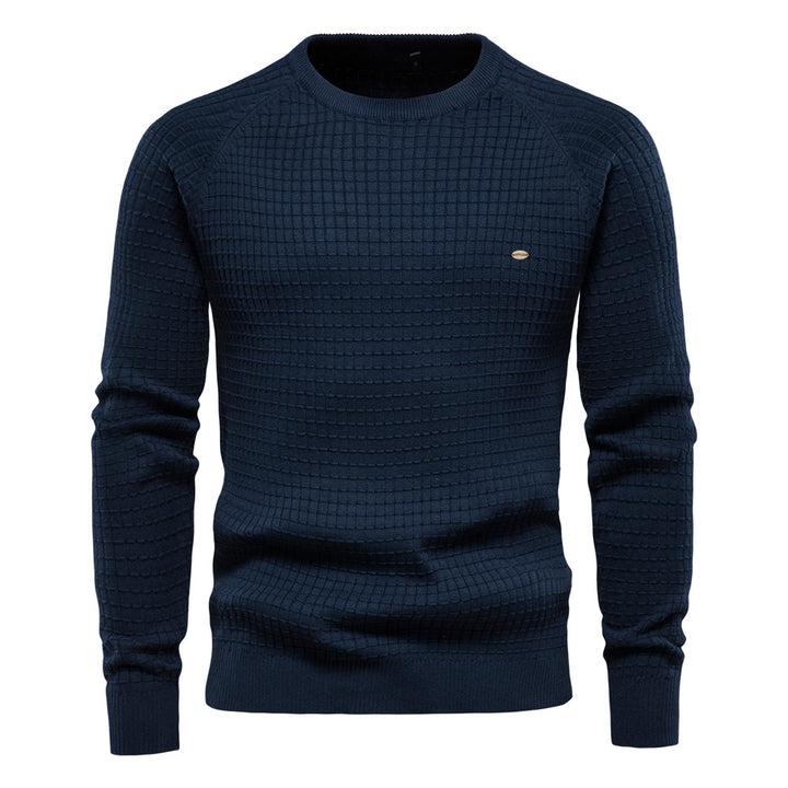 Herren strukturiertes Rundhals Sweatshirt mit modernem Design Echoarchiv