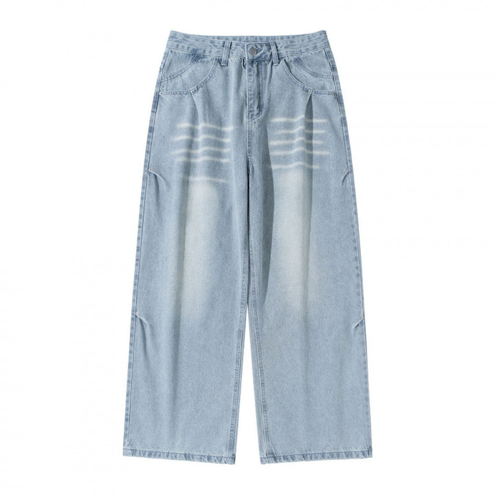 Damen Weite High‑Waist Jeans im Vintage‑Denim mit Used‑Effekt Echo Archiv