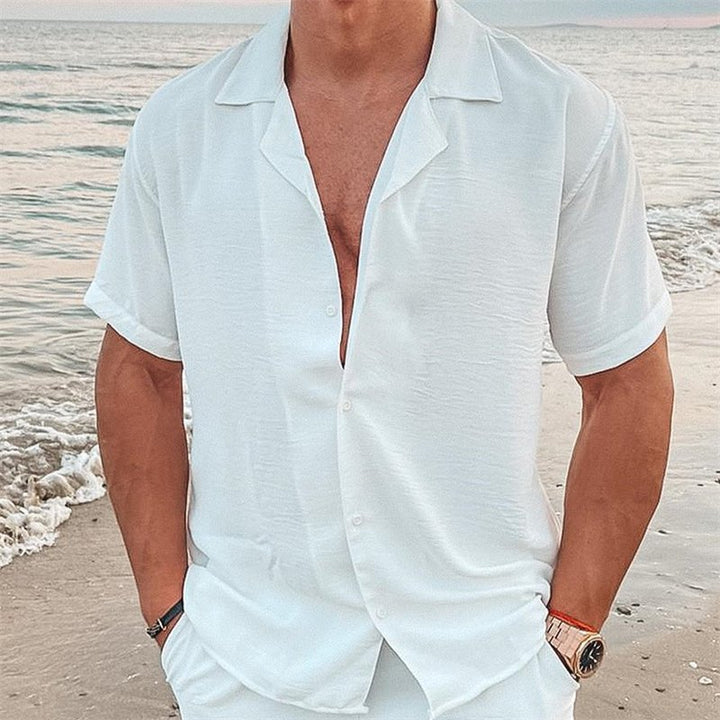 Herren Kurzarmhemd im lässigen Stil mit hochwertigem Material Echoarchiv