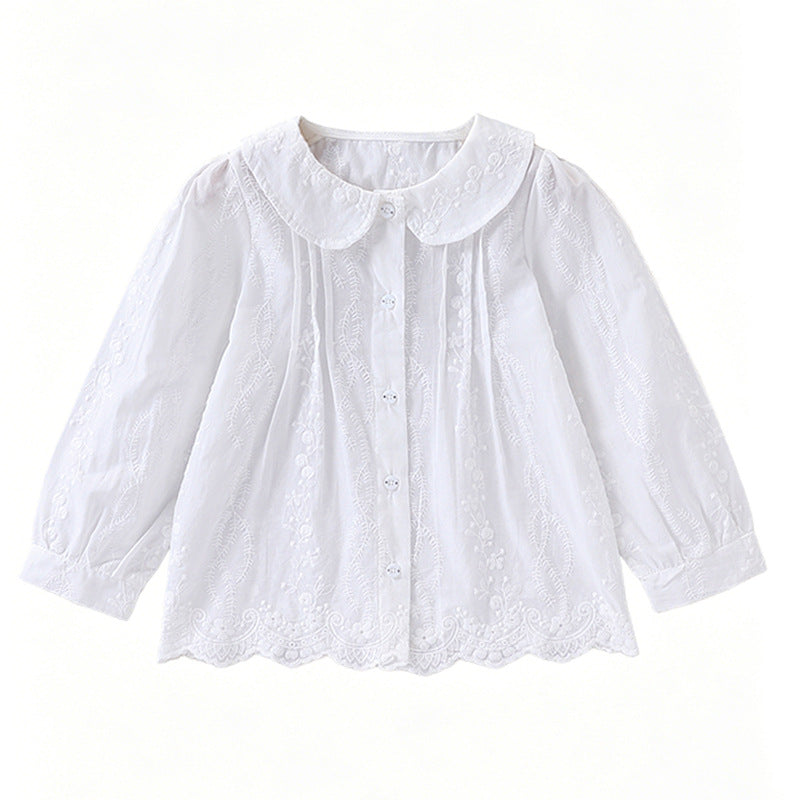 Mädchen elegante Bluse mit floralen Verzierungen Echo Archiv