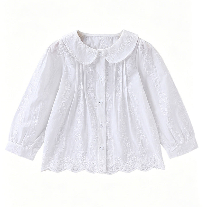 Mädchen elegante Bluse mit floralen Verzierungen Echo Archiv