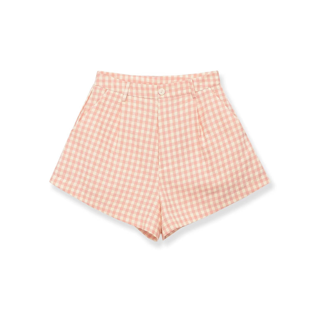 Damen Karierte Shorts mit hohem Bund und schickem Schnitt Echo Archiv