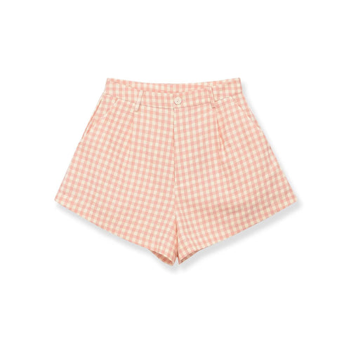 Damen Karierte Shorts mit hohem Bund und schickem Schnitt Echo Archiv