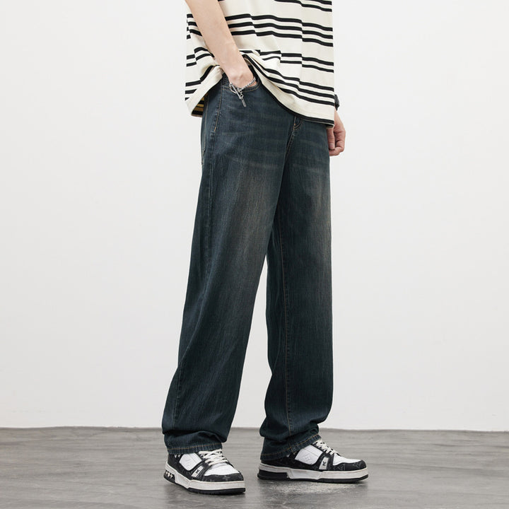 Herren Bequeme Weitgeschnittene Jeans Echoarchiv