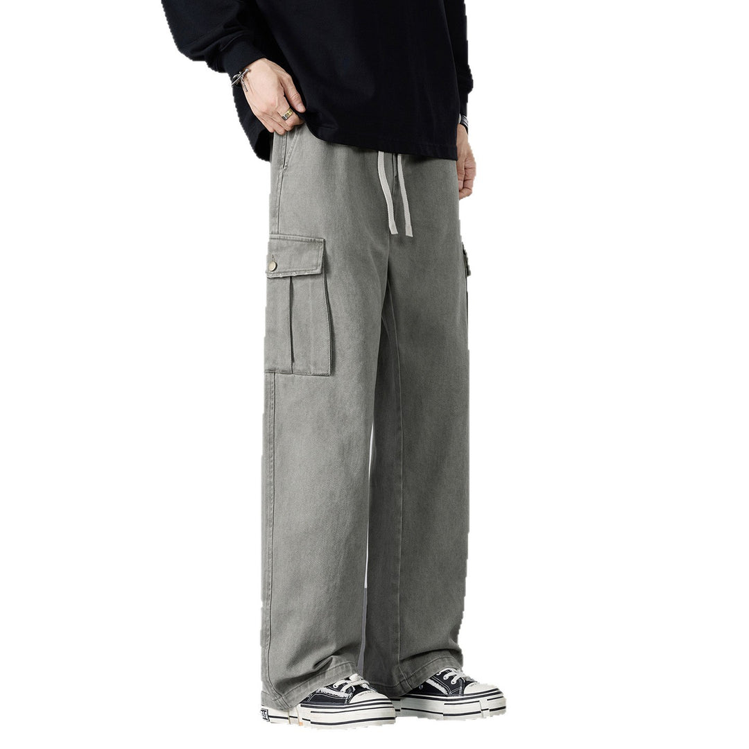 Herren Weite Cargo-Hose mit Tunnelzugbund und Multifachtaschen Echo Archiv