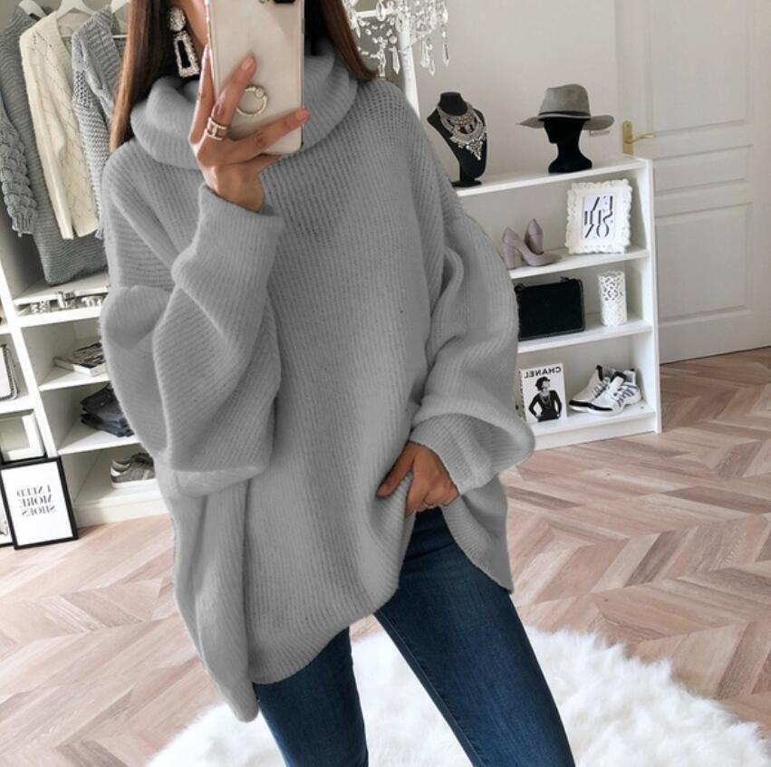 Damen Weicher Oversized Strickpullover Echoarchiv