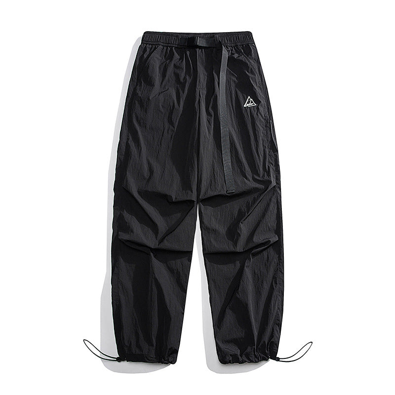 Unisex Lockere Nylon-Cargohose mit elastischem Bund und Knöchelbündchen Echo Archiv