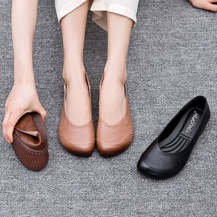 Damen nan elegante Slipper-Ballerina mit ergonomischem Komfortfußbett und dezenter Ziernaht Echo Archiv