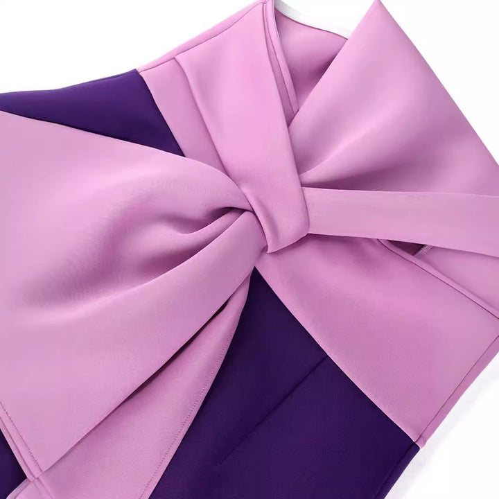 Damen figurbetontes Cocktailkleid mit schulterfreiem Design und Farbverlauf Echo Archiv