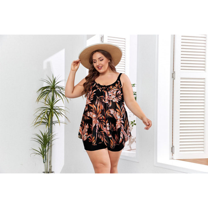 Damen Tankini-Set mit floralem Oberteil und figurbetonendem Unterteil Echo Archiv