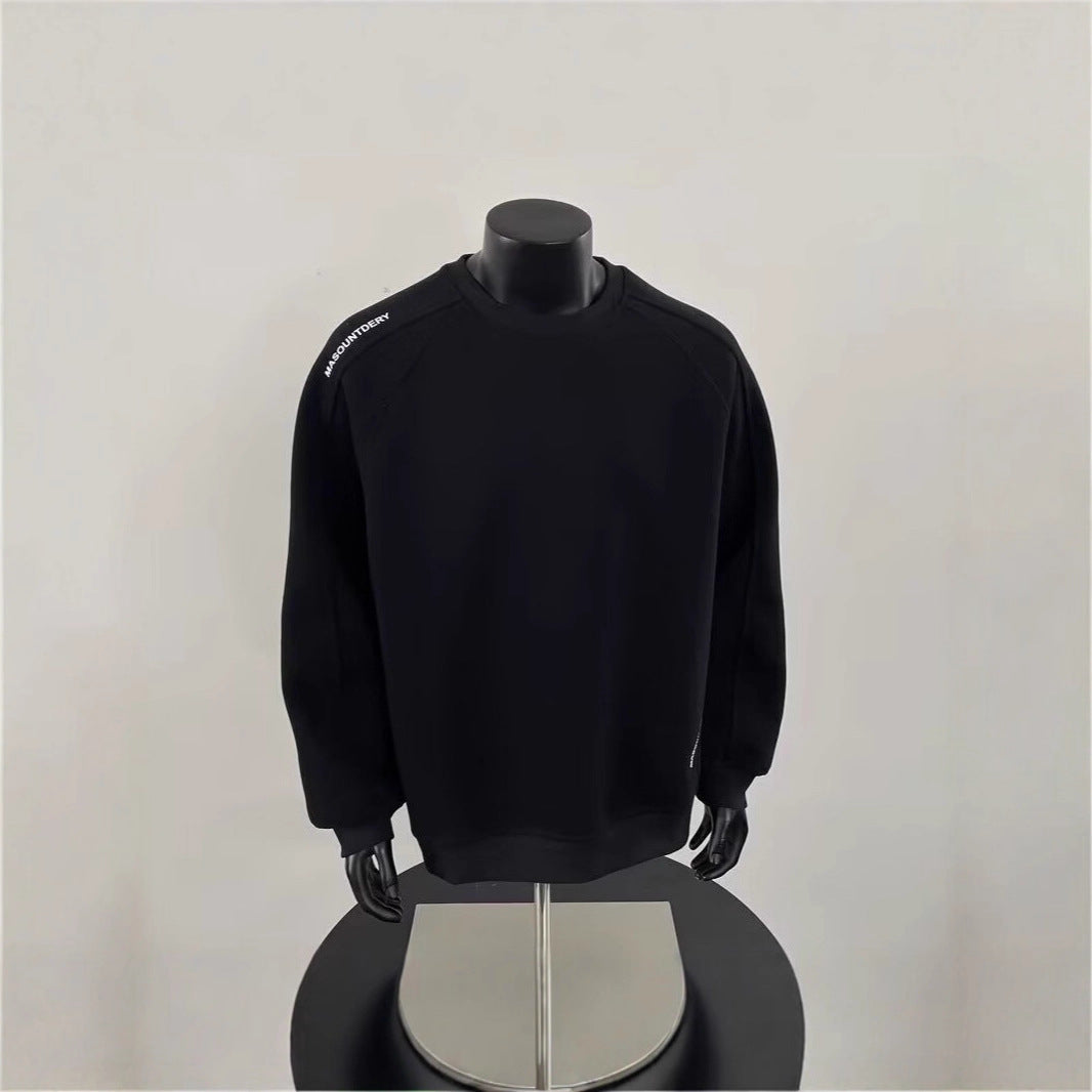 Herren Modischer Sweatshirt mit Schulter-Patch-Design Echoarchiv