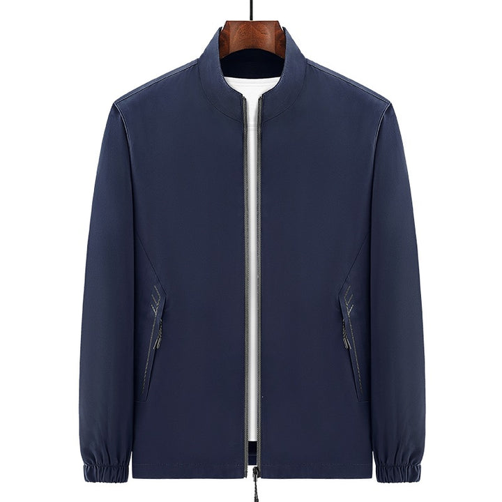 Herren Urbaner Micro‑Ripstop‑Übergangsblouson mit Stehkragen, verdecktem Reißverschluss & elastischen Manschetten Echoarchiv