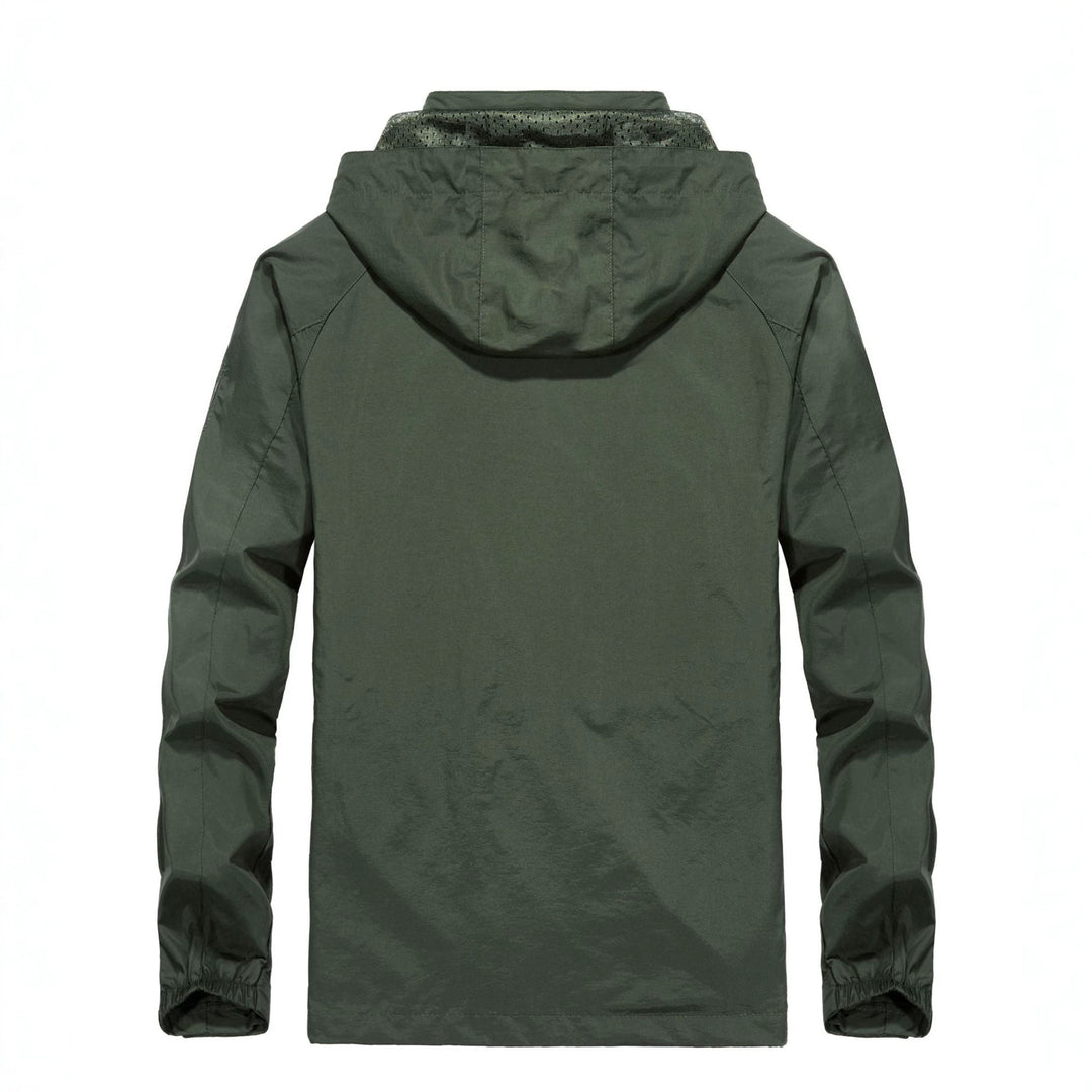 Herren Leichte Allwetter-Fieldjacke mit Kapuze, Mesh‑Innenfutter und Reißverschlusstaschen Echoarchiv