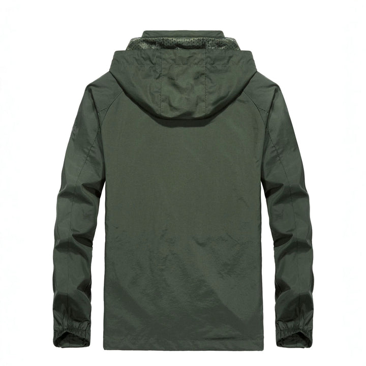 Herren Leichte Allwetter-Fieldjacke mit Kapuze, Mesh‑Innenfutter und Reißverschlusstaschen Echoarchiv