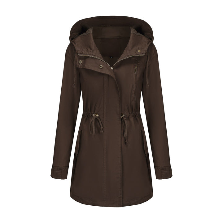 Damen nan leichter Parka mit Kapuze, Kordelzug und verdecktem Reißverschluss Echo Archiv