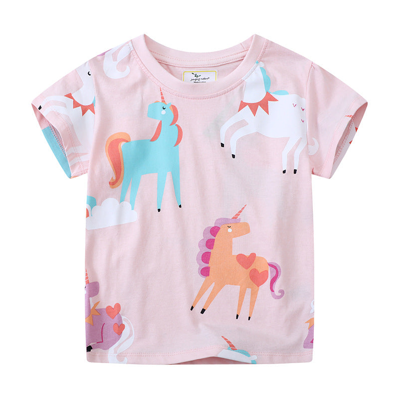 Mädchen T-Shirt mit buntem Einhorn-Design Echo Archiv