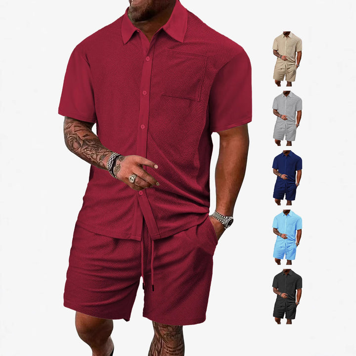 Herren Atmungsaktives Freizeitshirt und Shorts Set Echoarchiv