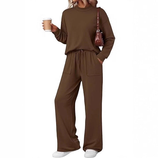 Damen Bequemes Freizeitanzug mit weiten Hosen Echo Archiv