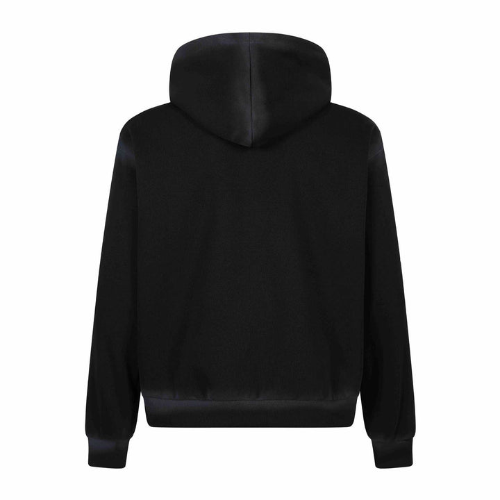 Unisex Kapuzenjacke mit durchgehendem Reißverschluss, großem Typo‑Print und Kängurutasche Echoarchiv