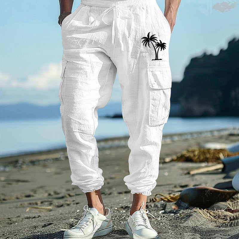 Herren lässige Cargo-Hose mit elastischem Bund und praktischen Taschen Echoarchiv