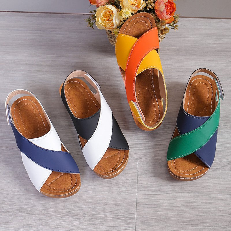 Damen Komfort-Slingback-Sandalen mit gepolstertem Fußbett und Klettverschluss – Sorelia