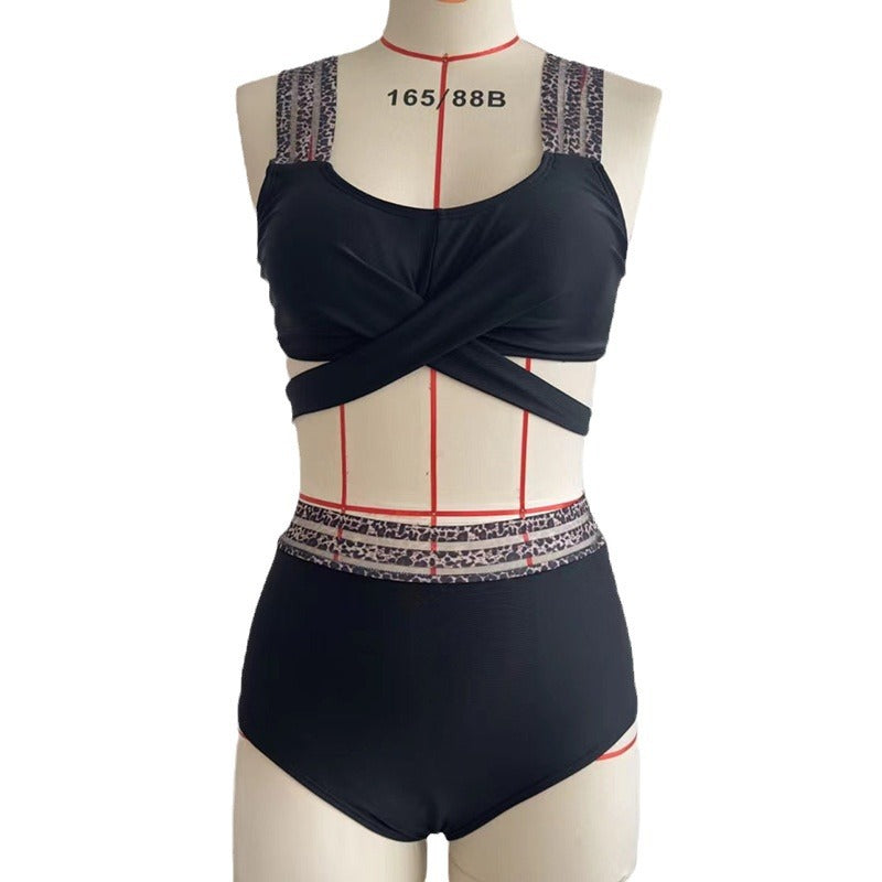 Damen Hochtailliertes Bikini-Set mit kreativem Cut-Out-Design Echo Archiv