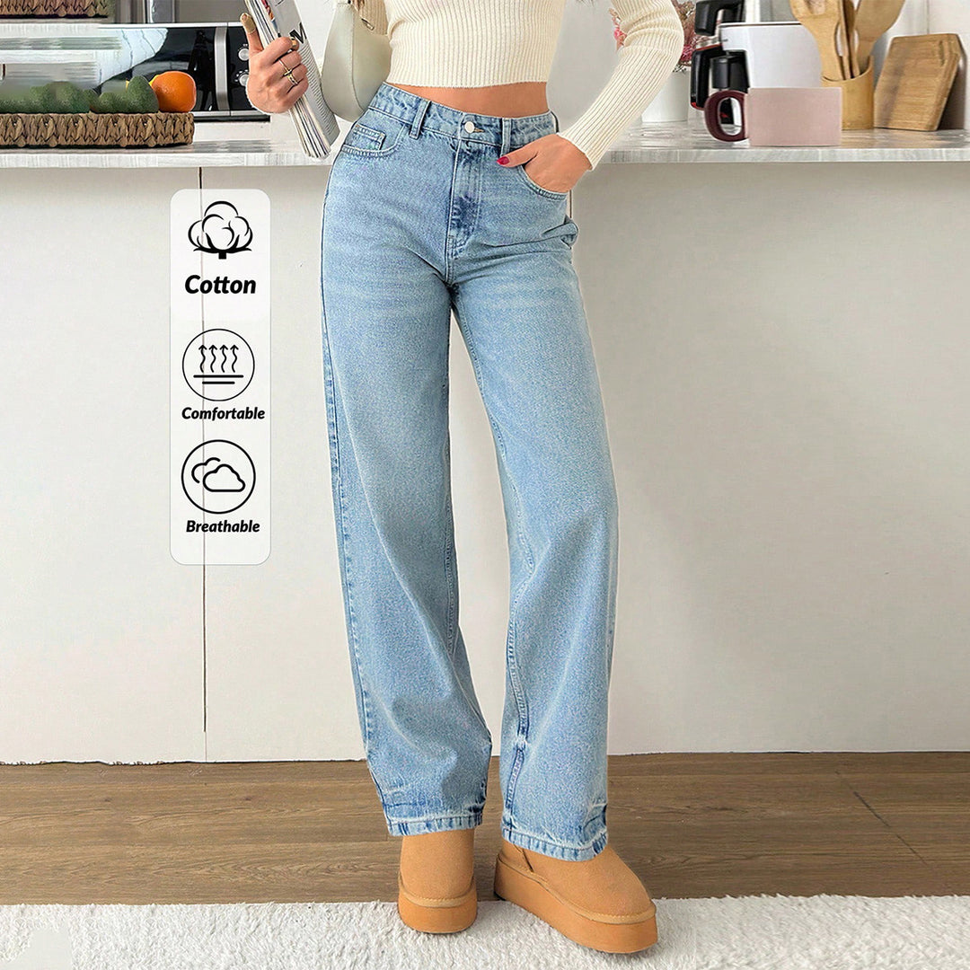 Damen Relaxed-Fit High‑Waist Jogger-Jeans mit elastischem Knöchelabschluss Echo Archiv