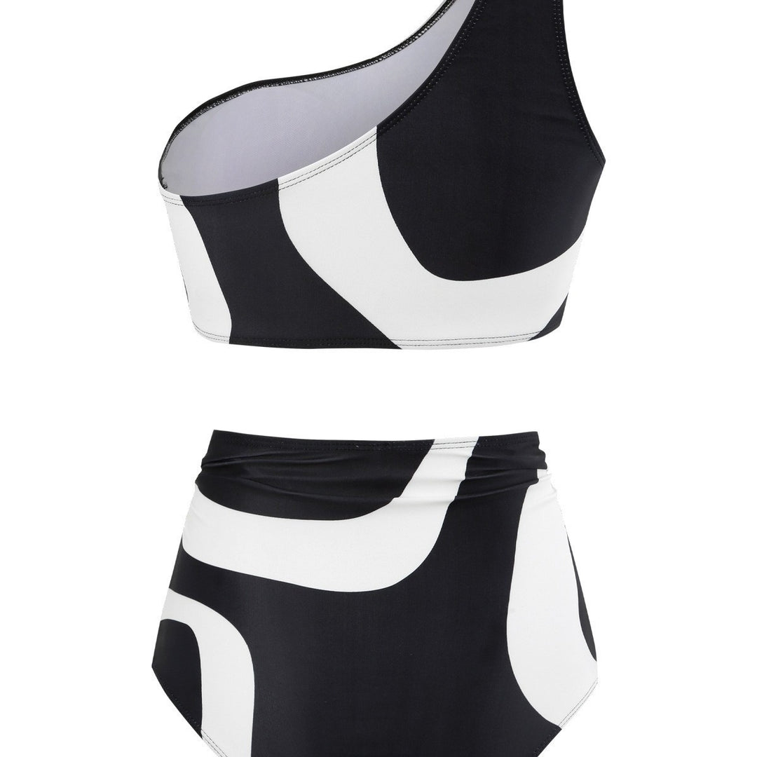 Damen Bikiniset mit asymmetrischem Oberteil und eleganter Wickel-Rock Echo Archiv